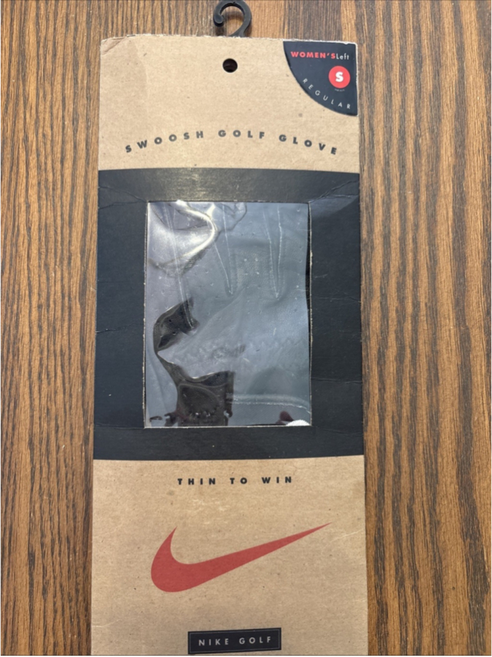 nike swoosh golf glove women’s left small NIB. black leather